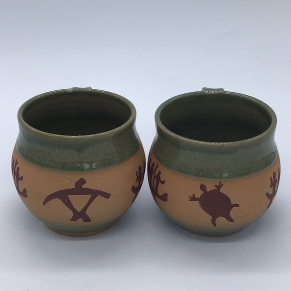 Pair Of Hand Thrown Pottery Mugs - Picture 2 of 14